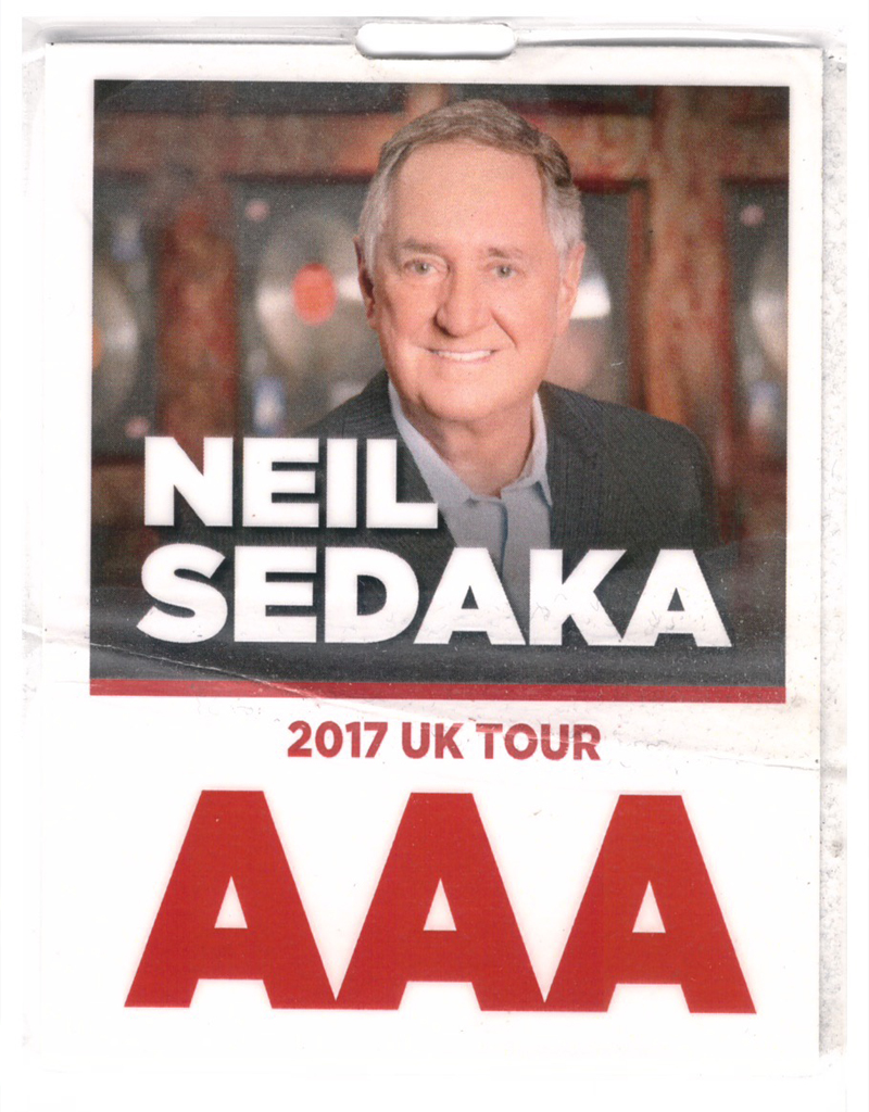 Neil Sedaka - UK Concert Hall Tour - AAA Pass